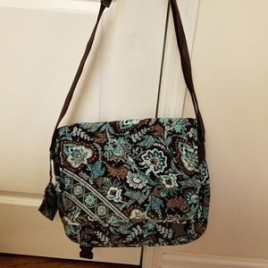 Vera Bradley Messenger with ID Tag & Wristlet